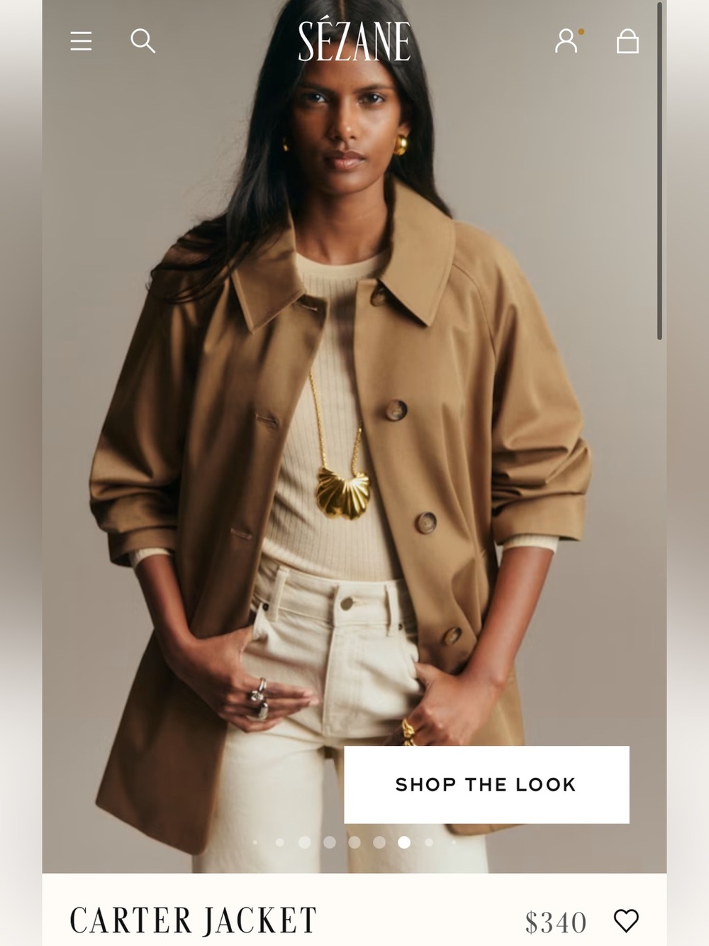 Sezane Carter jacket - Camel